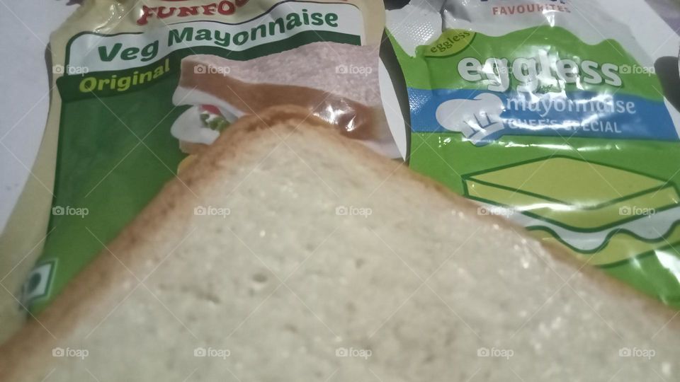 Bread and mayonnaise is a very instant food. When we hungry we prepared instant to eat. Healthy and tasty food.