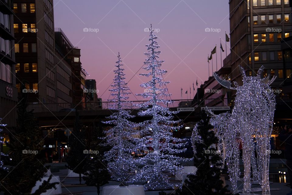 Christmas decoration in Stockholm Sweden 