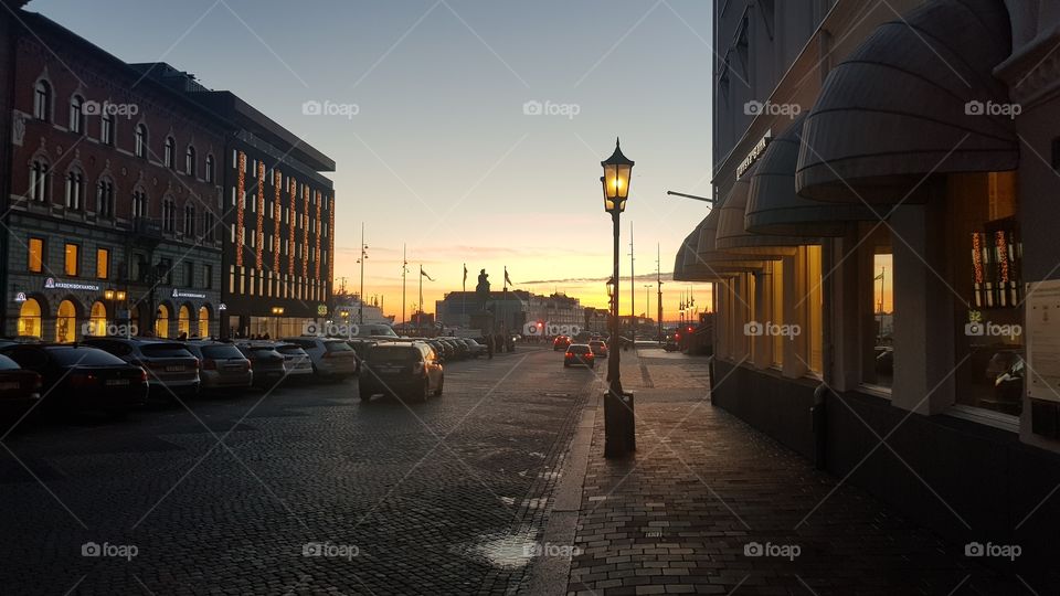 Helsingborg Sweden dreamy sunset