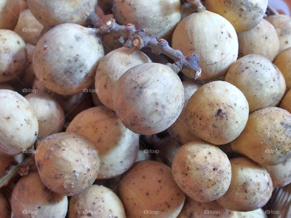 Close up of longkong or lansium parasiticum