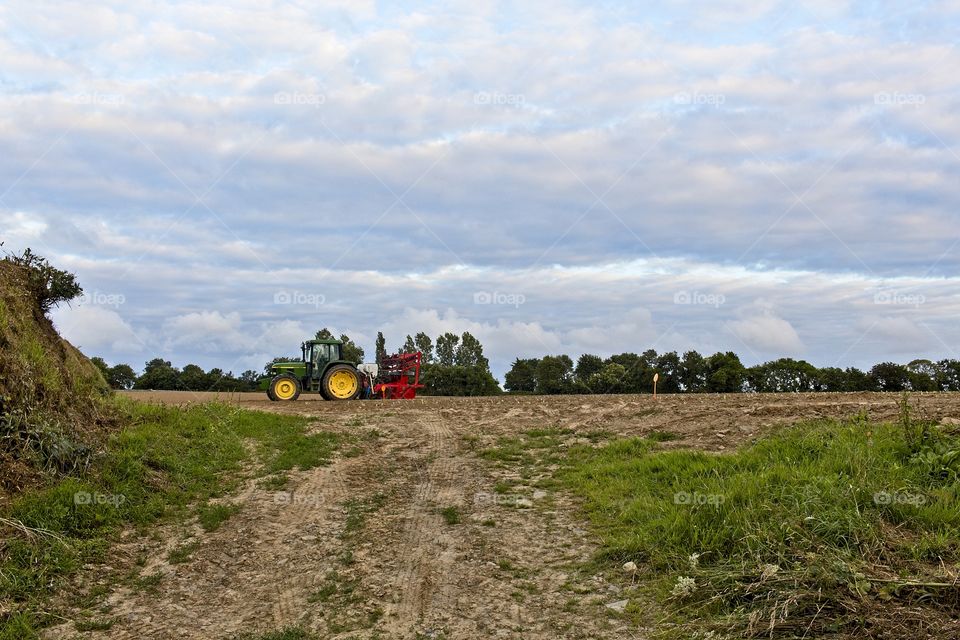 tractor in field