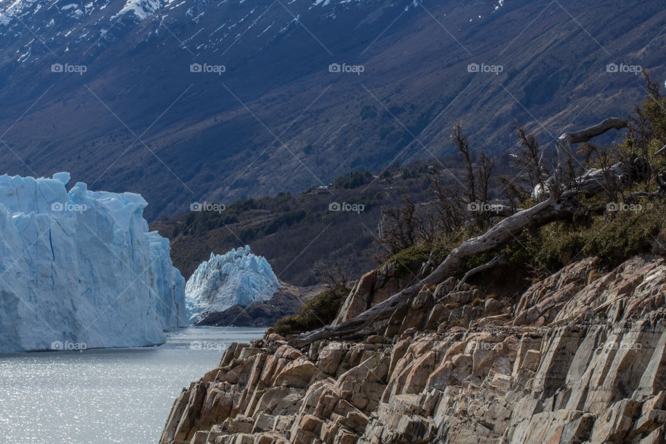 Mountain of rock and ice