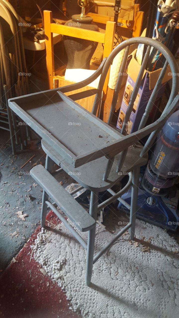 antique baby high chair