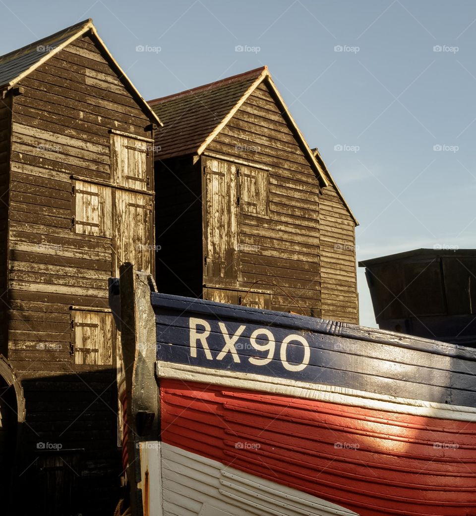 Triangular rooftops on wooden fishermen’s huts