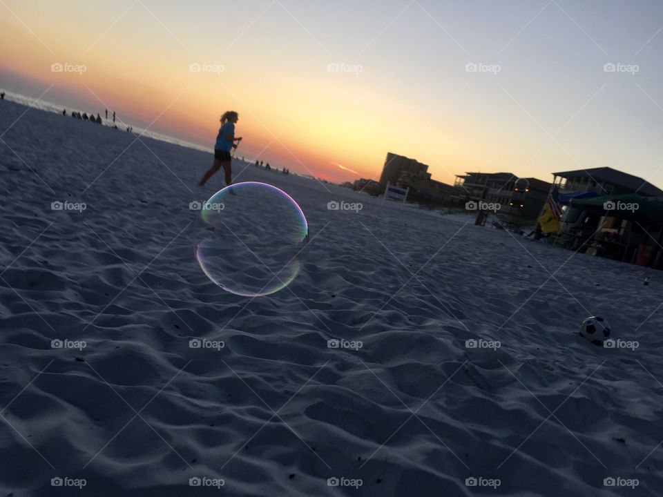 Bubbles and Sunset 