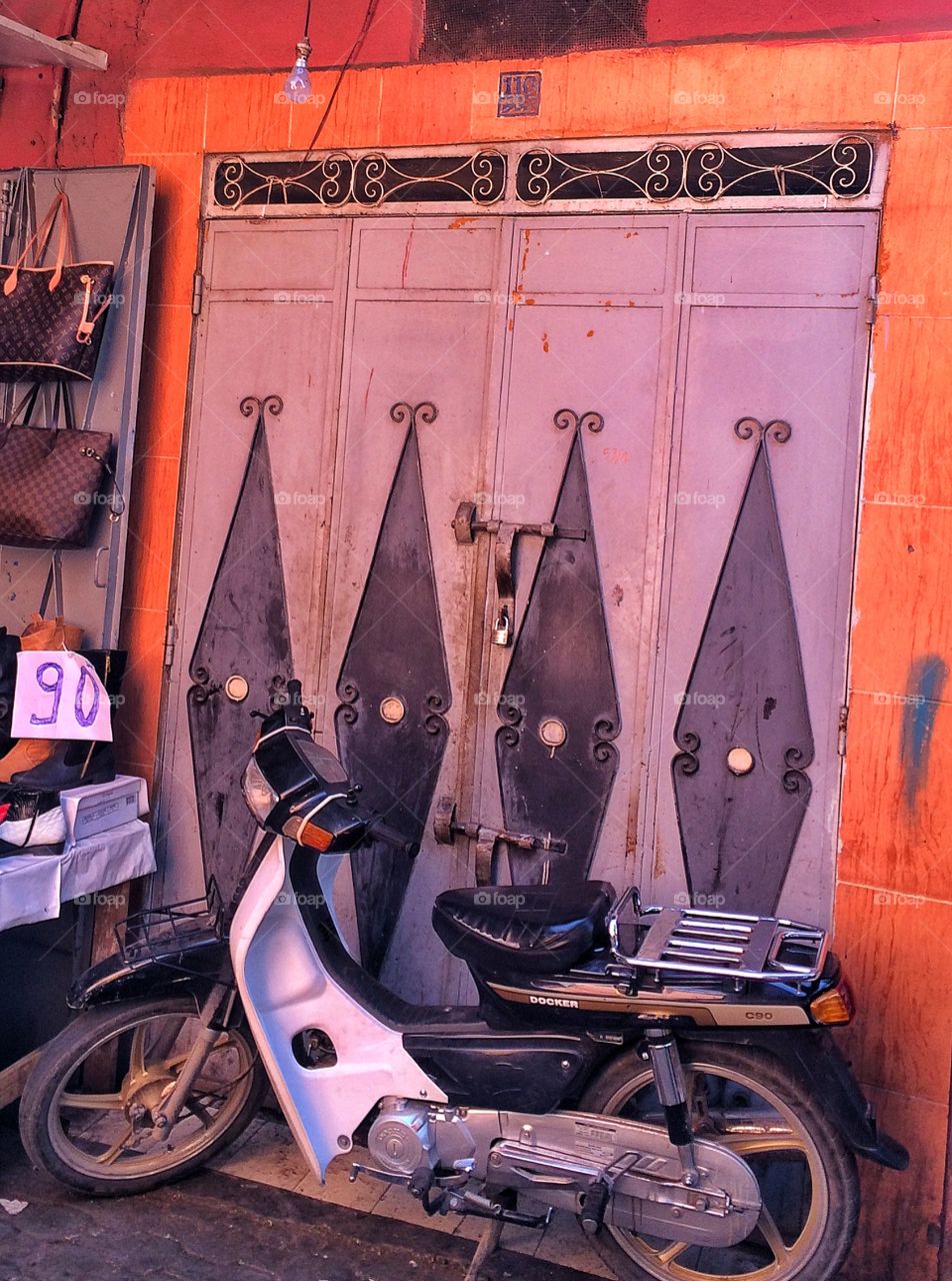 Colorful door in Marrakech