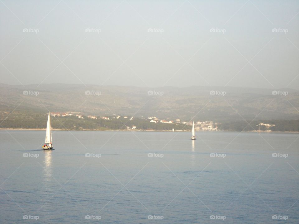 Sailing boats on the Adriatic Sea