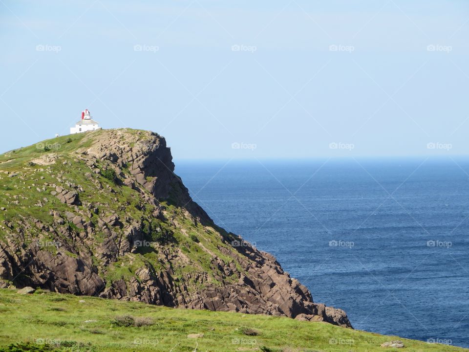 Beautiful day along the coast of Newfoundland viewing the lighthouse on Cape Spear
