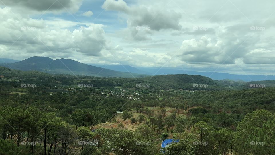Mountain View of the town Arteaga, Michoacán, Mexico. 