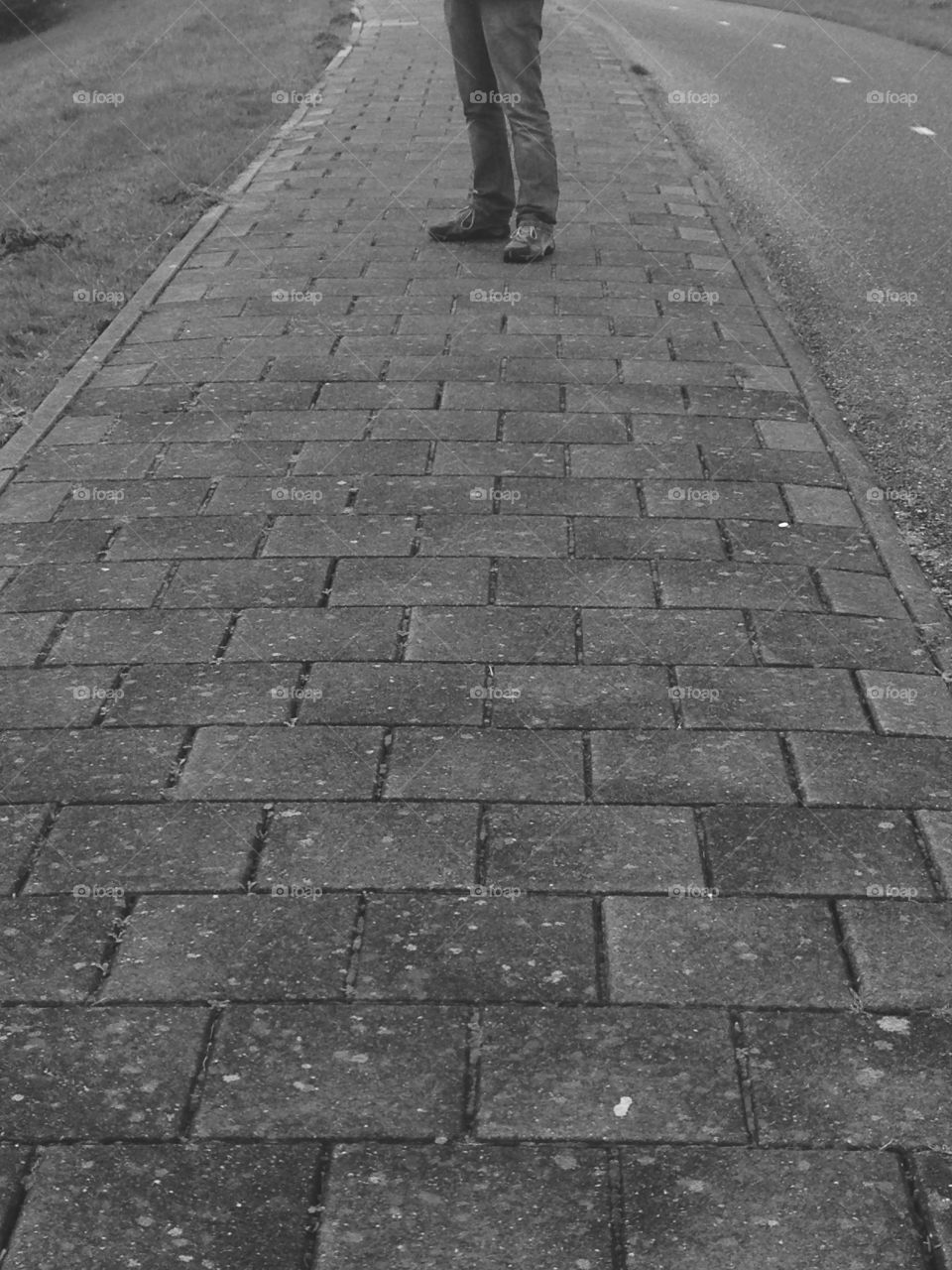 A man standing on the street