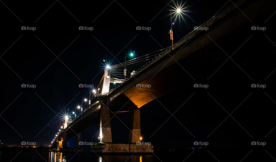 Marcelo Fernan Bridge in Cebu City, Philippines. This is the 2nd bridge that links Cebu City and Lapu-Lapu City.