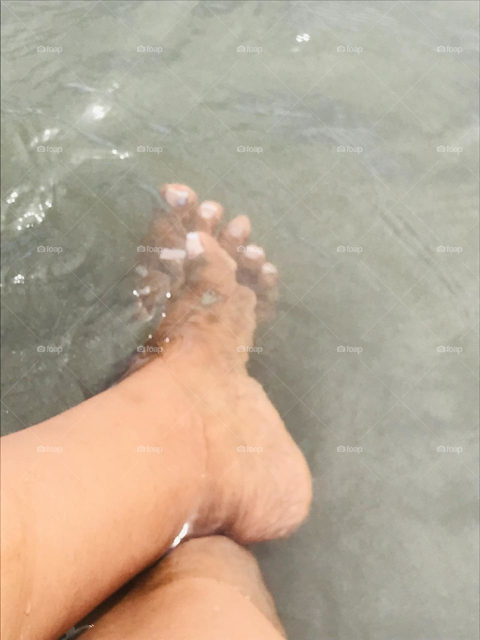 Pie bajo el agua 😂