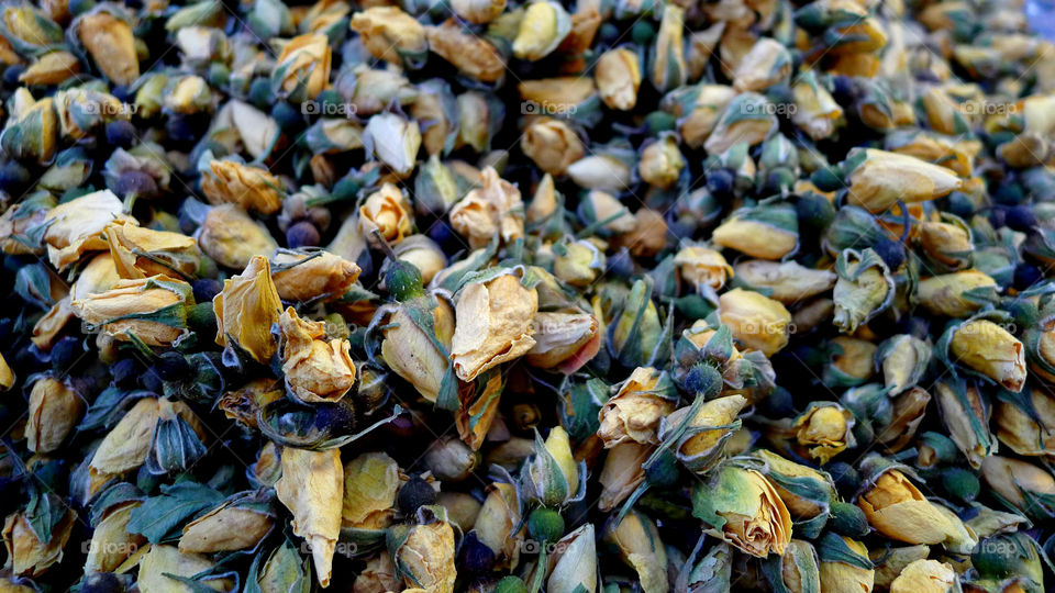 Rose buds, local market in Iran