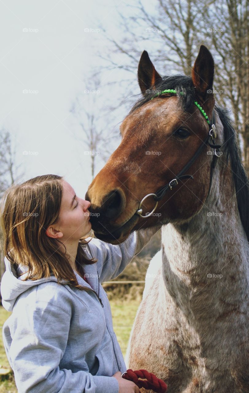 Girl and her horse. Love you my lovely boy