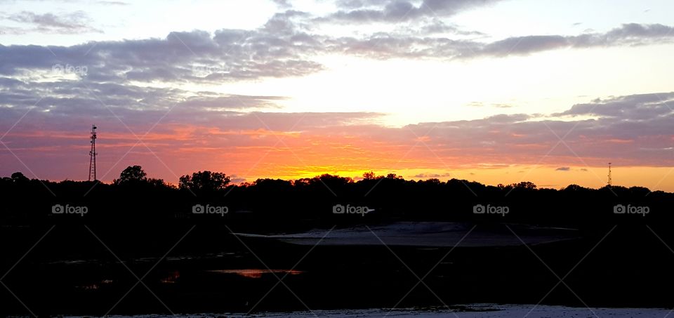 Sunset, Water, Dawn, Landscape, Lake