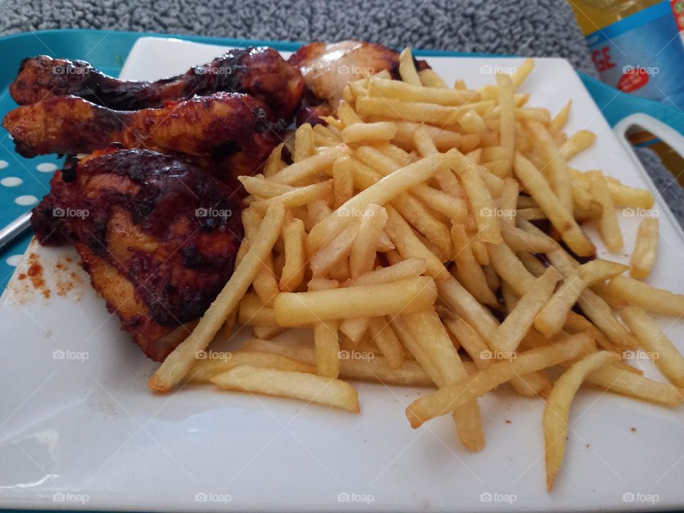 chicken and chips