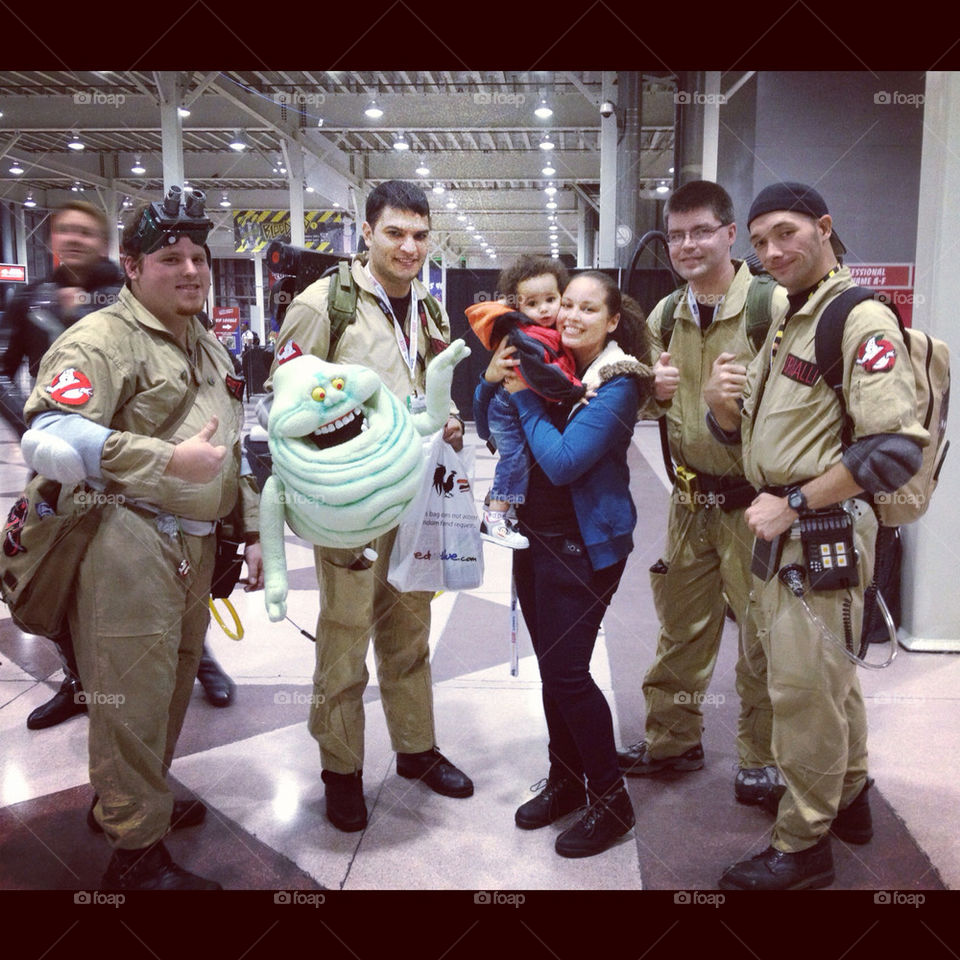 Mother, son and ghostbusters at New York Comic Con!