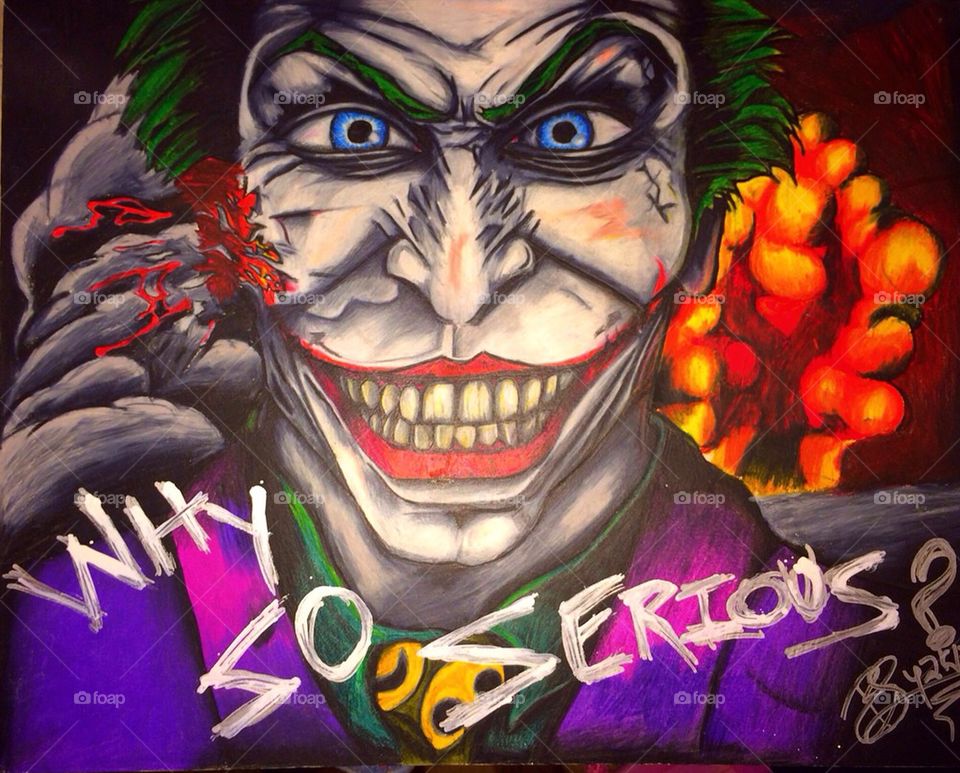 The Joker-Hand drawin in colored pencil, I can mail actual picture 16