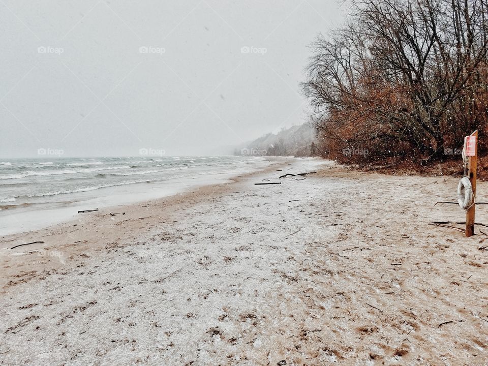 Snow on Sand