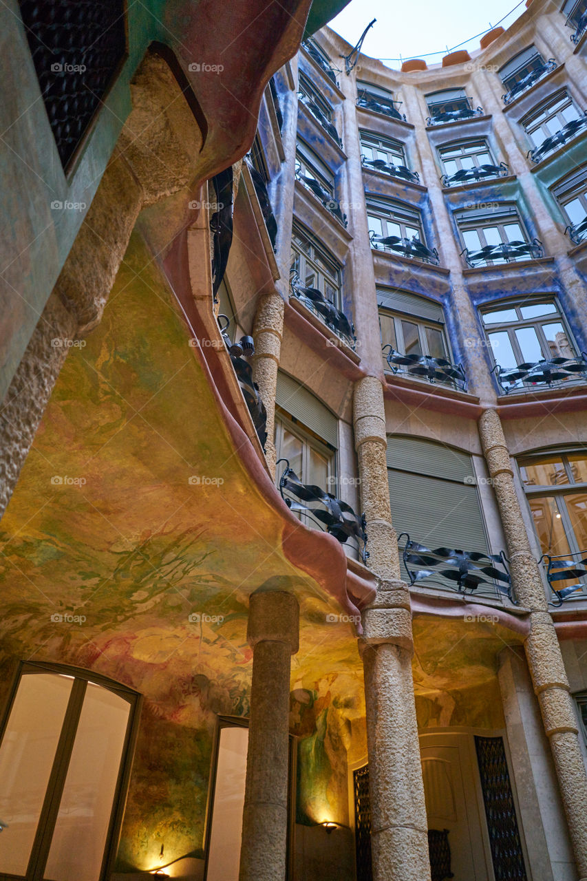 Patio interior. Casa Mila