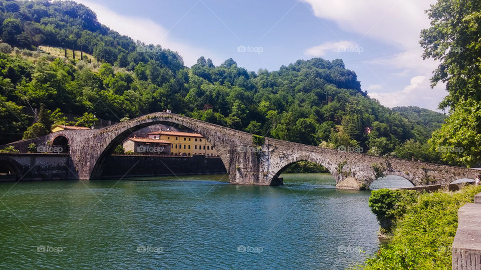 Devil's Bridge in Lucca Italy
