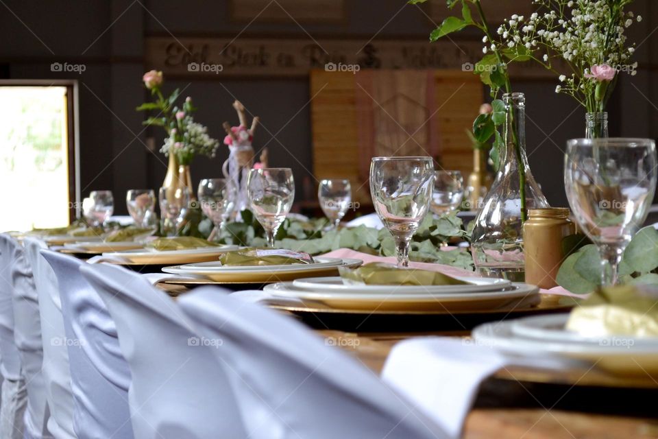 Beautiful wedding table decorations