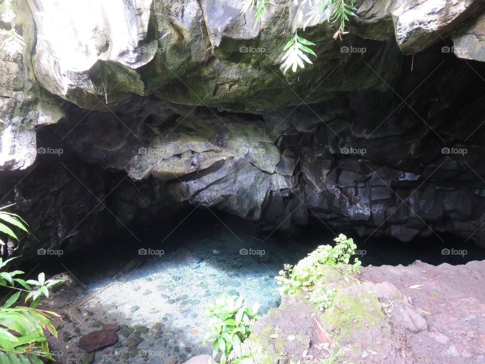 Water in a cavern