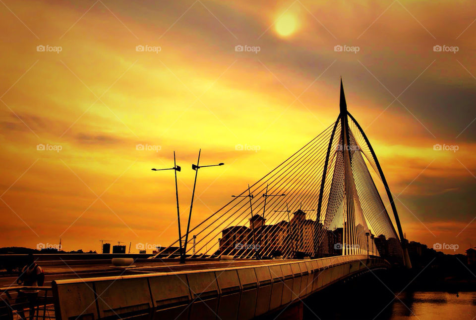 SUNSET UP THE BRIDGE
