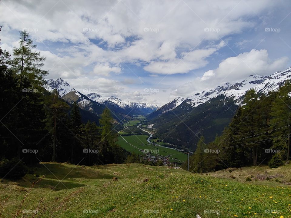 Valley in the alps, Lechtal, Austria