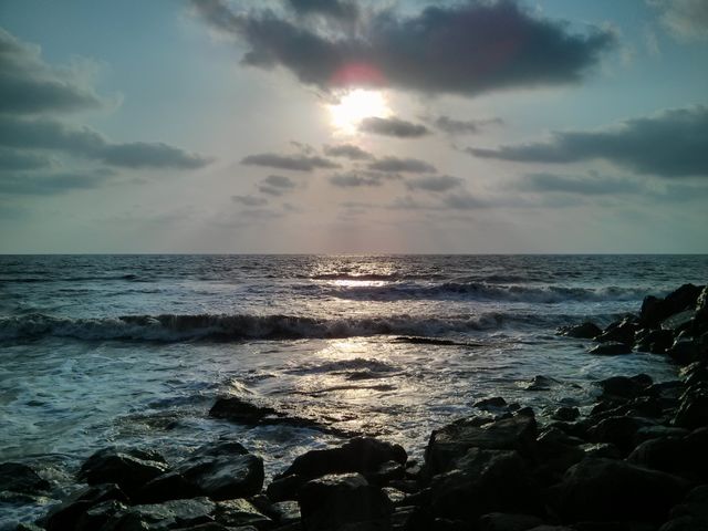 Beautiful sunset at beach