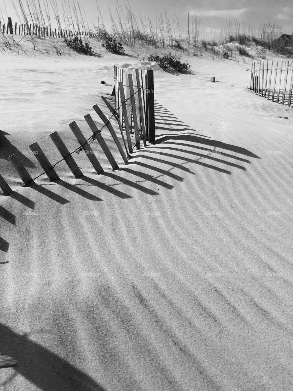 Black and white sand dunes 