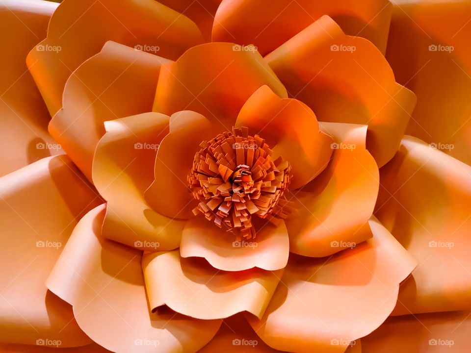 Orange paper flower