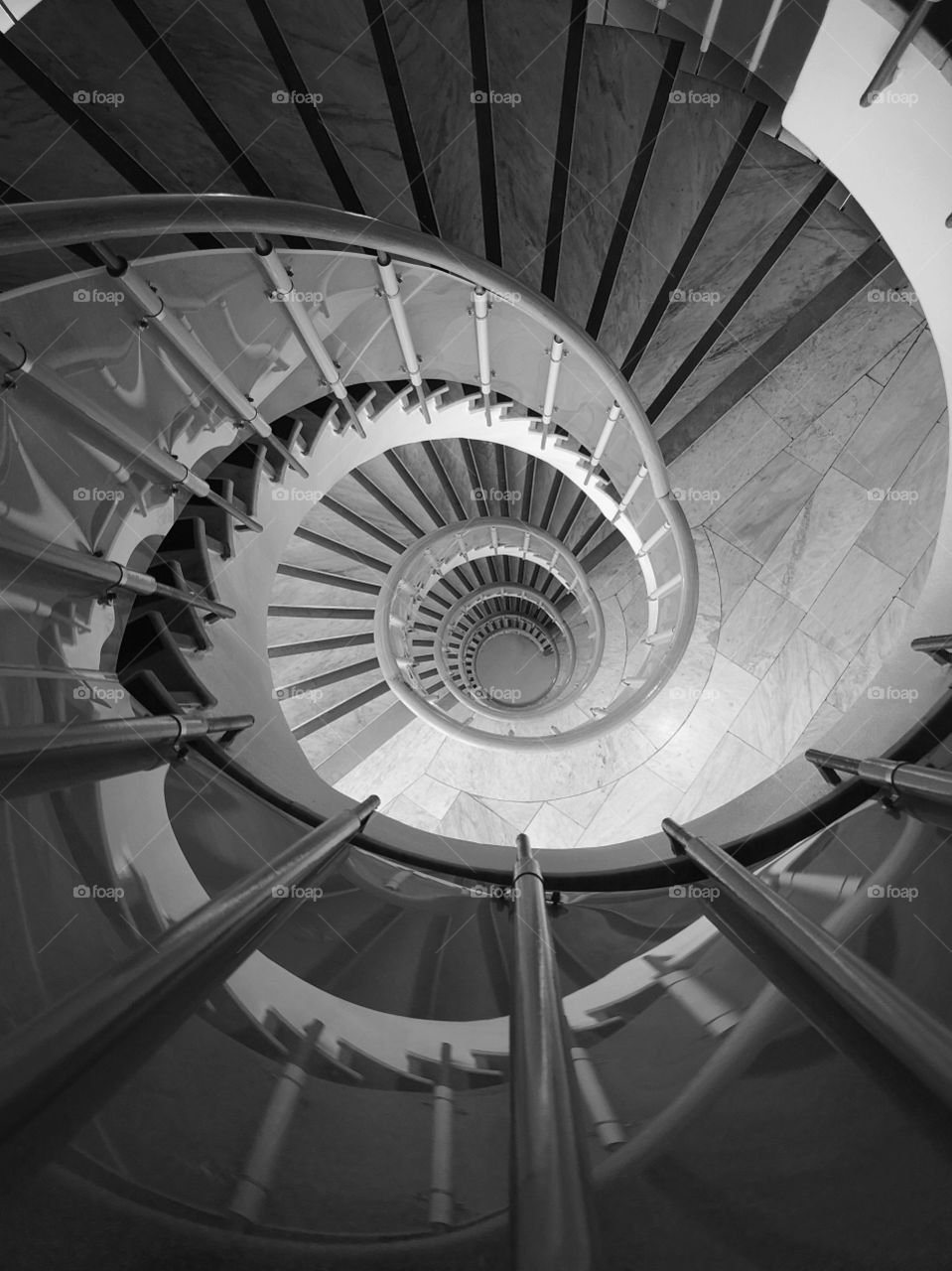 B&W spiral stairs