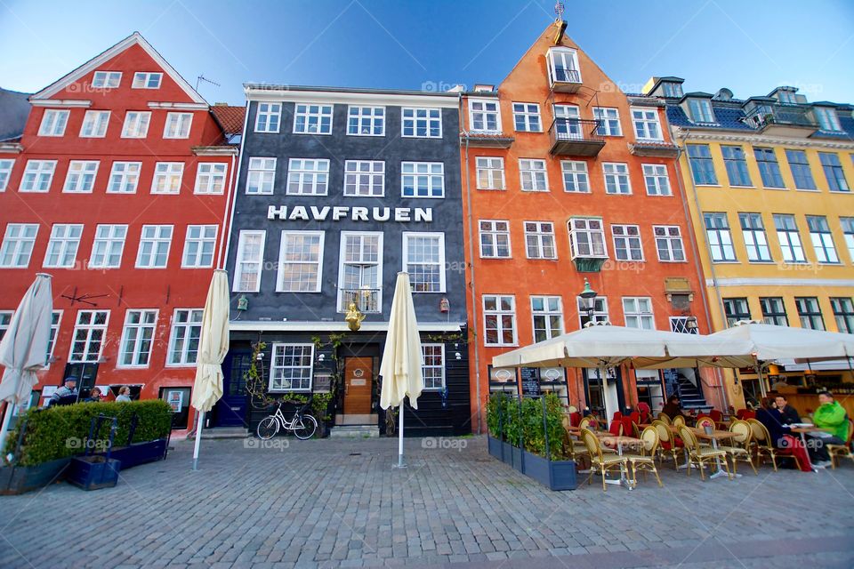 Some of the remarkable buildings of Nyhavn in Copenhagen 