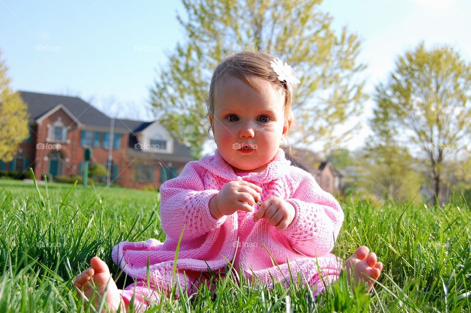 Baby in the grass