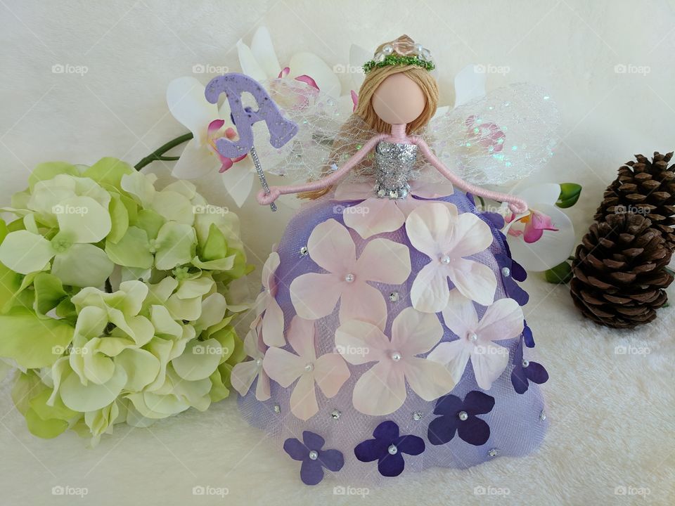 A handmade flower fairy doll for grandniece