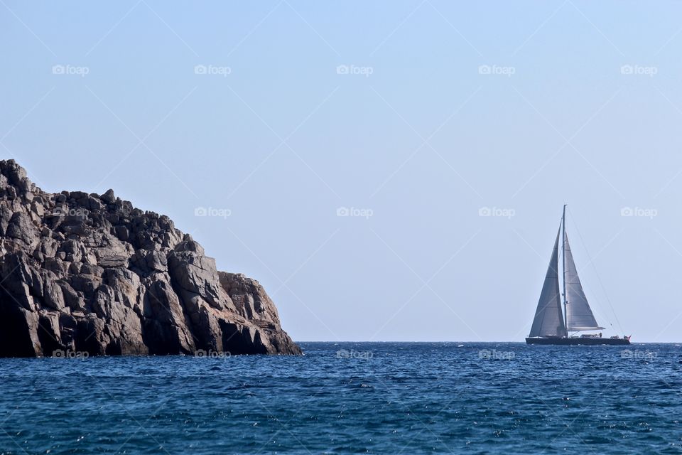 Sailboat in sea