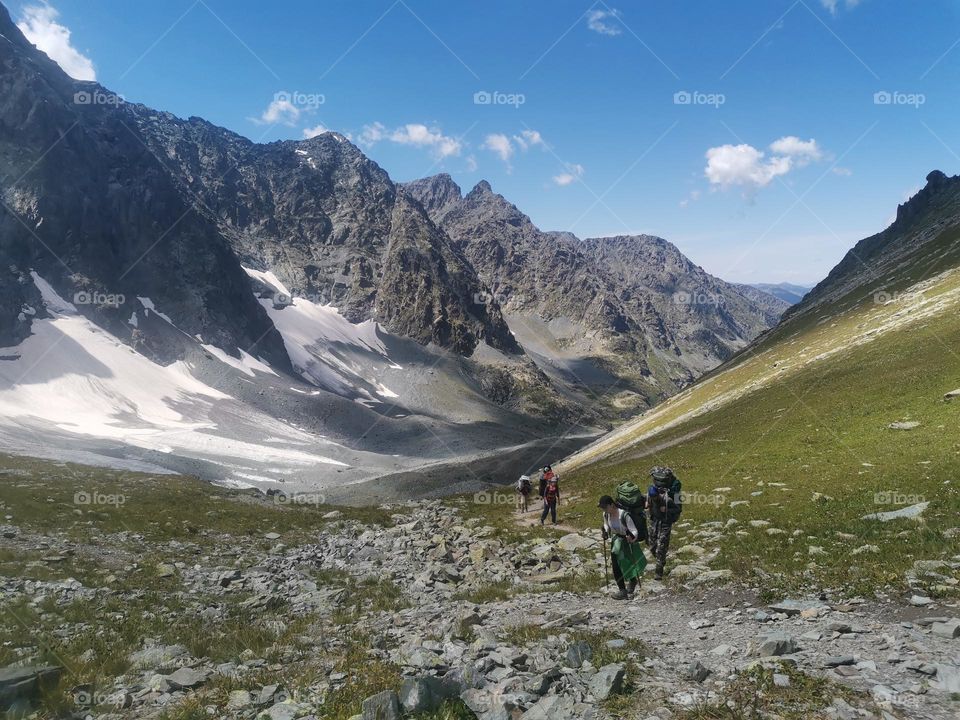 Hiking in the Altai Mountains