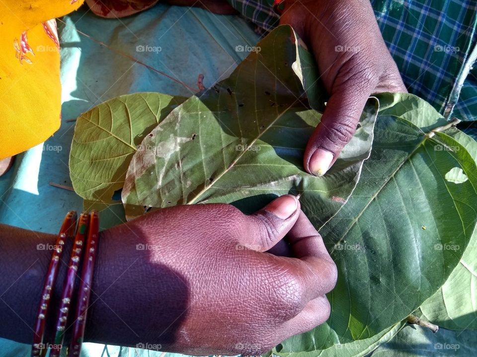 hand working close-up