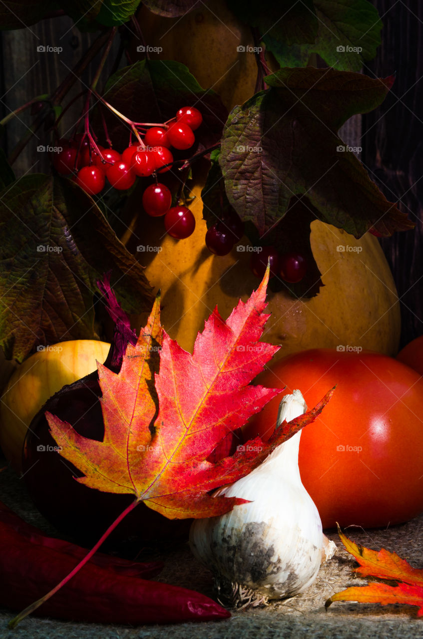 still life with vegetables