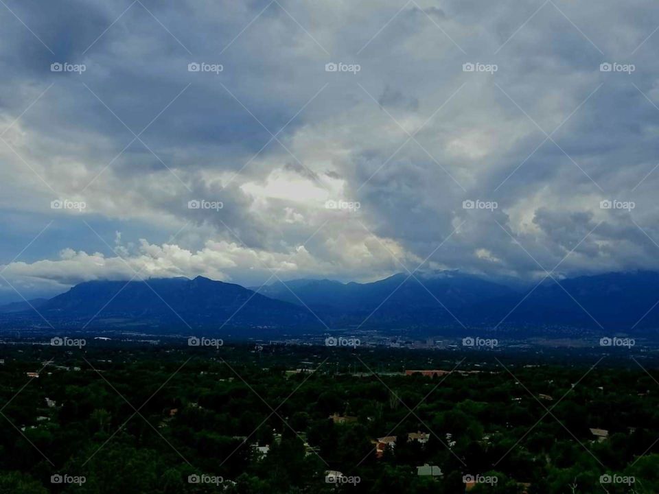 looking out over Colorado Springs