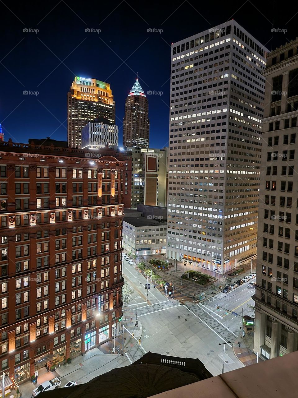 Rooftop view of downtown Cleveland