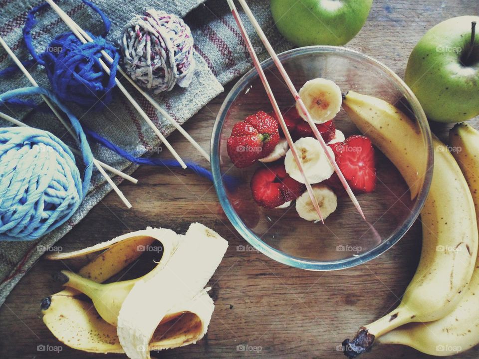 Fruit salad in bowl