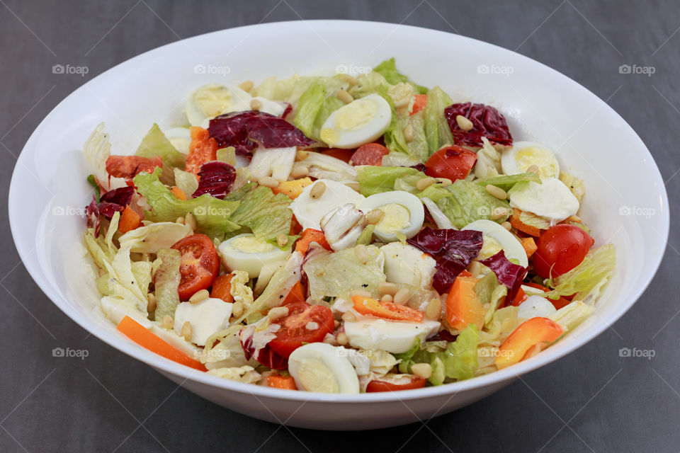 Close-up of greek salad
