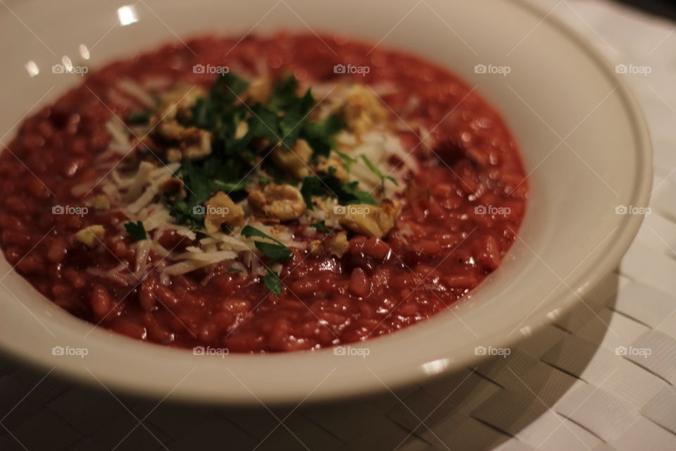Beetroot risotto 
