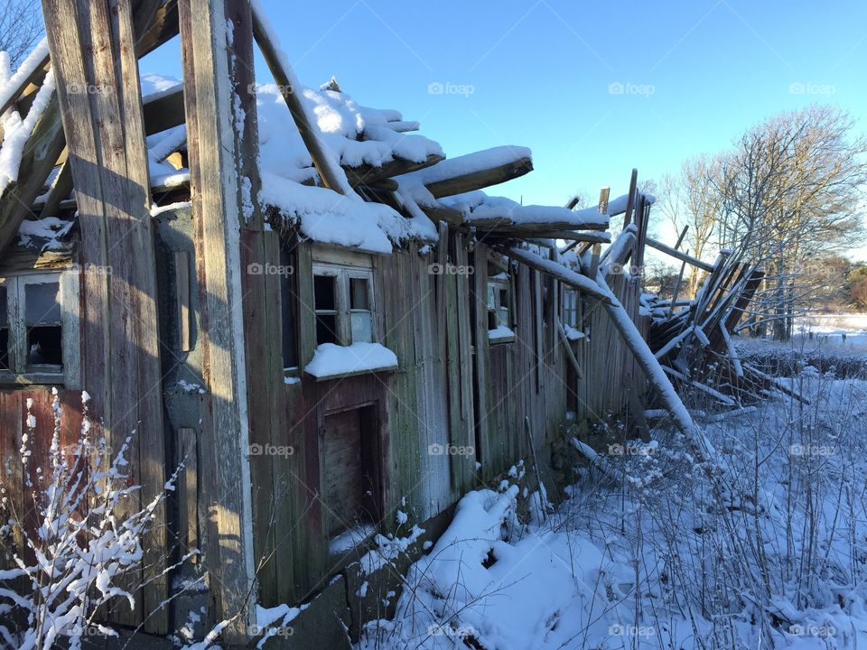 Dilapidated barn