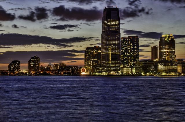 Scenic view of illuminated city