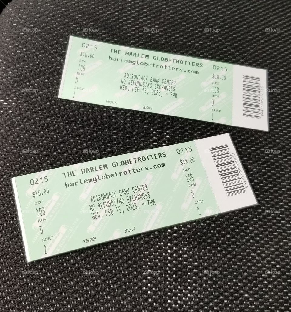 Tickets To The Harlem Globetrotters