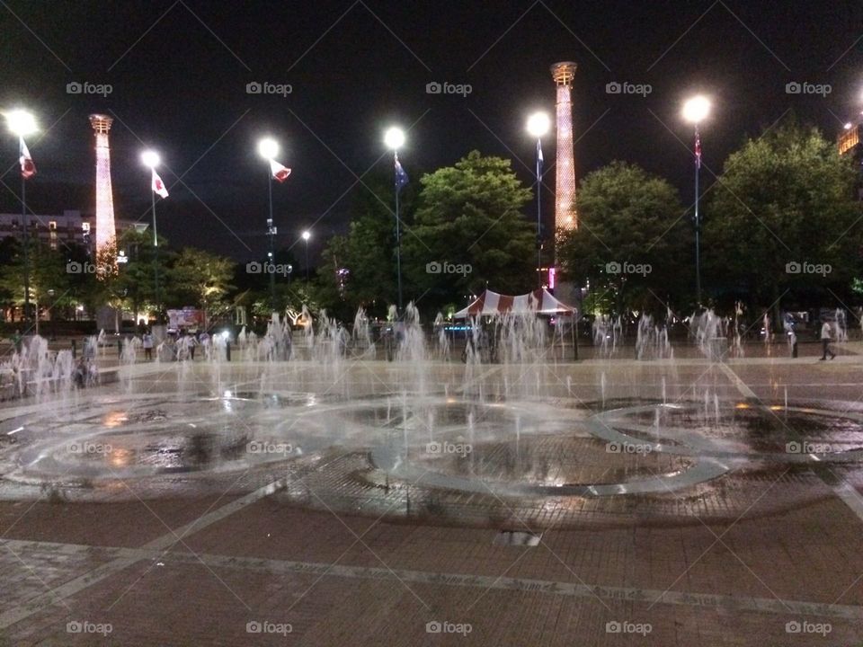 Fountain . Centennial park Atlanta 