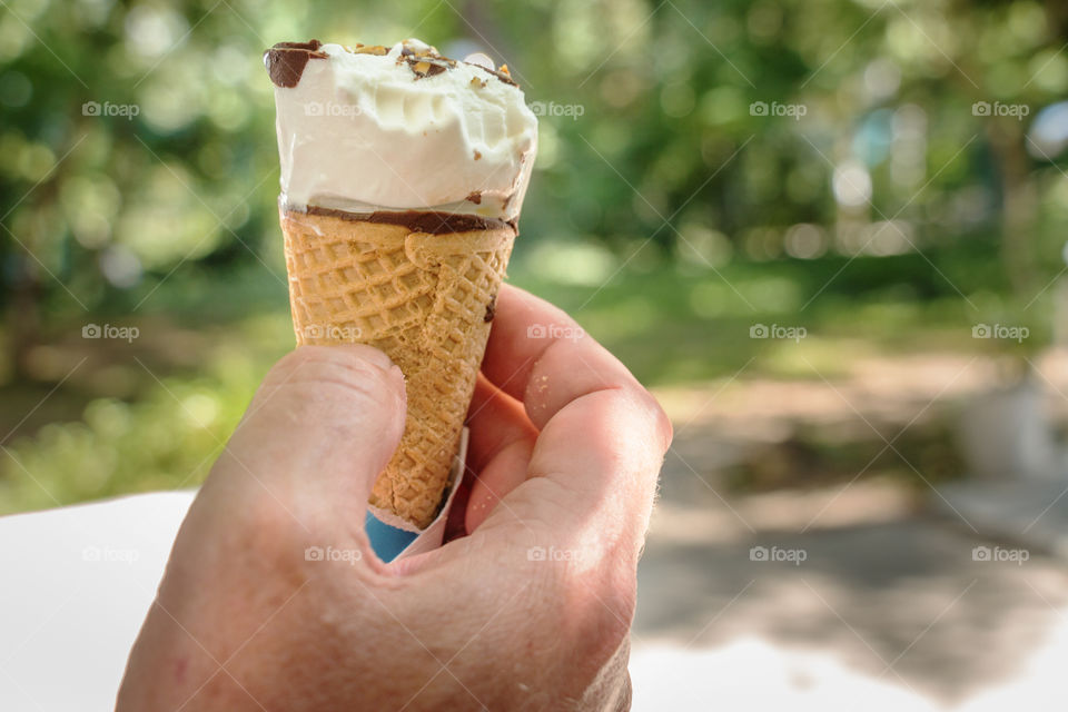 Summer refreshment with delicious ice cream